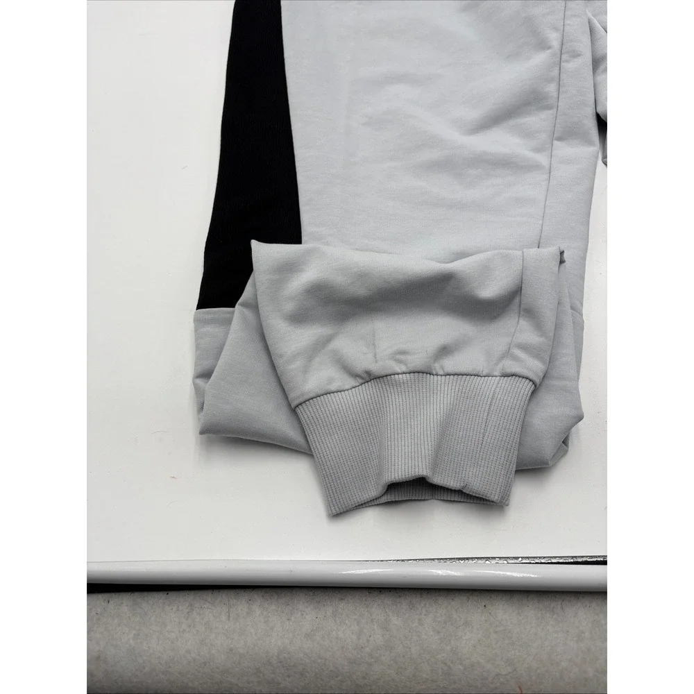 PUMA Stretchlite Size Large Platinum Gray with Black Side Logo Men's Sweat Pants